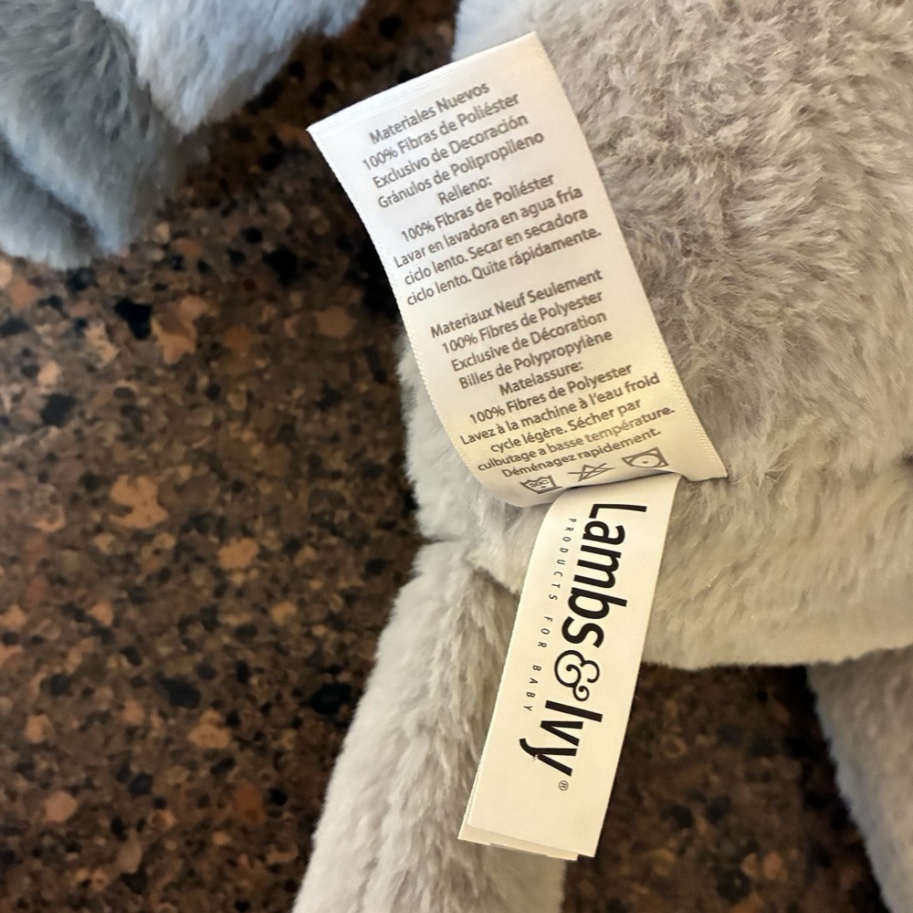 Lambs and Ivy Skylar Giraffe Plush Gray Pink Flowers Stuffed Animal Baby Nursey - Picture 7 of 15